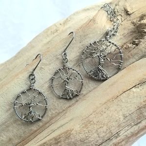 Handmade Tree of Life Wire Wrapped Jewelry Set